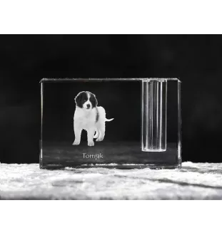 Tornjak, Berger de Bosnie-Herzégovine et de Croatie - Porte-stylos, organiseur en cristal avec photo de chien, décoration de bureau unique par la marque Art-Dog