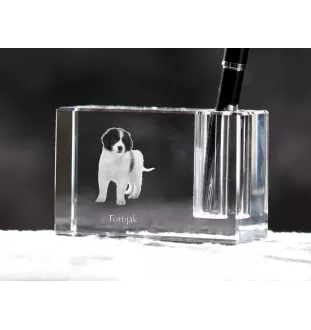 Tornjak, Berger de Bosnie-Herzégovine et de Croatie - Porte-stylos, organiseur en cristal avec photo de chien, décoration de bureau unique par la marque Art-Dog