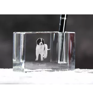 Tornjak penholder kryształowy z psem Art-Dog