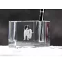 Tornjak, Bosnian And Herzegovinian - Croatian Shepherd Dog - Pen stand, crystal organiser with dog photo, unique desk decoration by Art-Dog brand
