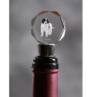 Tornjak, Bosnian And Herzegovinian - Croatian Shepherd Dog - Bottle stopper, crystal wine stopper with photo, personalised gift for bartender by Art-Dog brand