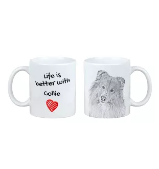 Langhaarcollie, Langhaariger Schottischer Schaferhund - Tasse mit Hund, Tasse mit Bild, personalisiertes Geschenk der Marke Art-Dog