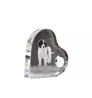 Tornjak, Berger de Bosnie-Herzégovine et de Croatie - horloge en cristal avec une photo de chien, horloge de table en forme de cœur, horloge debout personnalisée de la marque Art-Dog