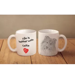 Langhaarcollie, Langhaariger Schottischer Schaferhund - Tasse mit Hund, Tasse mit Bild, personalisiertes Geschenk der Marke Art-Dog
