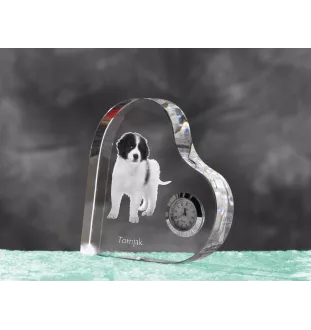 Tornjak zegar w kształcie serca z psem Art-Dog