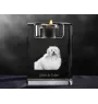 Coton de Tulear, Baumwollhund - Kerzenhalter mit Hundefoto, Teelichthalter aus Kristall, personalisiertes Geschenk der Marke Art-Dog