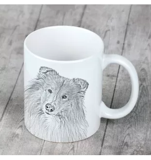 Langhaarcollie, Langhaariger Schottischer Schaferhund - Tasse mit Hund, fröhliche Tasse für Hundeliebhaber, personalisiertes Geschenk der Marke Art-Dog