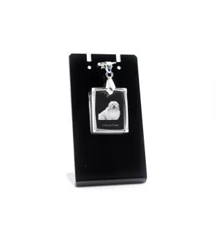 Coton de Tulear - Pendentif chien en cristal, collier photo, bijoux uniques par Art-Dog