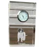 Tornjak, Berger de Bosnie-Herzégovine et de Croatie - une horloge en verre avec une photo, une photo de chien dans un cristal, une horloge de bureau personnalisée de la marque Art-Dog