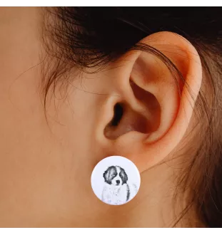 Tornjak, Berger de Bosnie-Herzégovine et de Croatie - boucles d'oreilles uniques avec un chien, votre animal de compagnie sur un porte-clés, marque propre Art-Dog