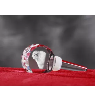 Coton de Tulear grubszy stopper do wina z psem Art-Dog