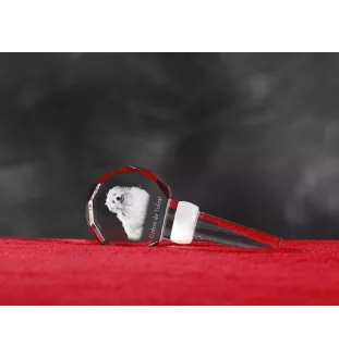 Coton de Tulear grubszy stopper do wina z psem Art-Dog