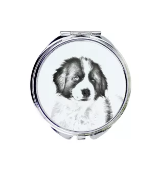 Tornjak, Bosnian And Herzegovinian - Croatian Shepherd Dog - Pocket mirror with a dog, personalized mirror for a purse, compact mirror with Art-Dog brand print.