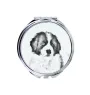 Tornjak, Bosnian And Herzegovinian - Croatian Shepherd Dog - Pocket mirror with a dog, personalized mirror for a purse, compact mirror with Art-Dog brand print.