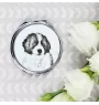Tornjak, Bosnisch-herzegowinischer - kroatischer Schäferhund - Taschenspiegel mit Hund, personalisierter Taschenspiegel, kompakter Spiegel mit Art-Dog-Logo