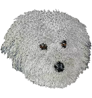 Coton de Tulear, Baumwollhund - Hund geformtes Aufnäher, besticktes Patch, einzigartiges Dekor für den Rucksack der Marke Art-Dog