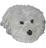 Coton de Tulear, Baumwollhund - Hund geformtes Aufnäher, besticktes Patch, einzigartiges Dekor für den Rucksack der Marke Art-Dog