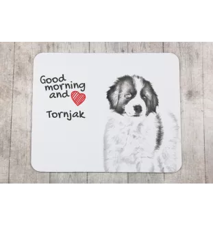 Tornjak, Bosnian And Herzegovinian - Croatian Shepherd Dog - mouse pad with print, personalized dog-themed mouse pad, unique gadget for an office worker by Art-Dog brand
