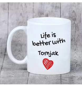 Tornjak kubek z psem life is better Art-Dog
