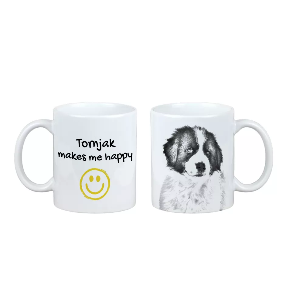 Tornjak, Bosnian And Herzegovinian - Croatian Shepherd Dog - cup with a dog, cheerful cup for a dog lover, personalized gift from the Art-Dog brand