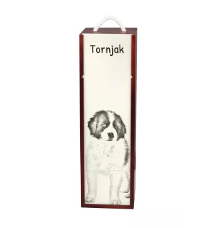 Tornjak, Berger de Bosnie-Herzégovine et de Croatie - boîte à vin avec chien, boîte à alcool avec graphisme, boîte cadeau personnalisée de la marque Art-Dog