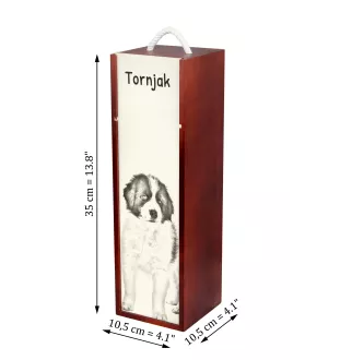 Tornjak, Bosnian And Herzegovinian - Croatian Shepherd Dog - wine box with a dog, alcohol box with graphics, personalized gift box from the Art-Dog brand