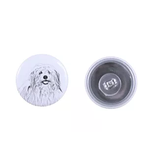 Coton de Tulear - boucles d'oreilles uniques avec un chien, votre animal de compagnie sur un porte-clés, marque propre Art-Dog