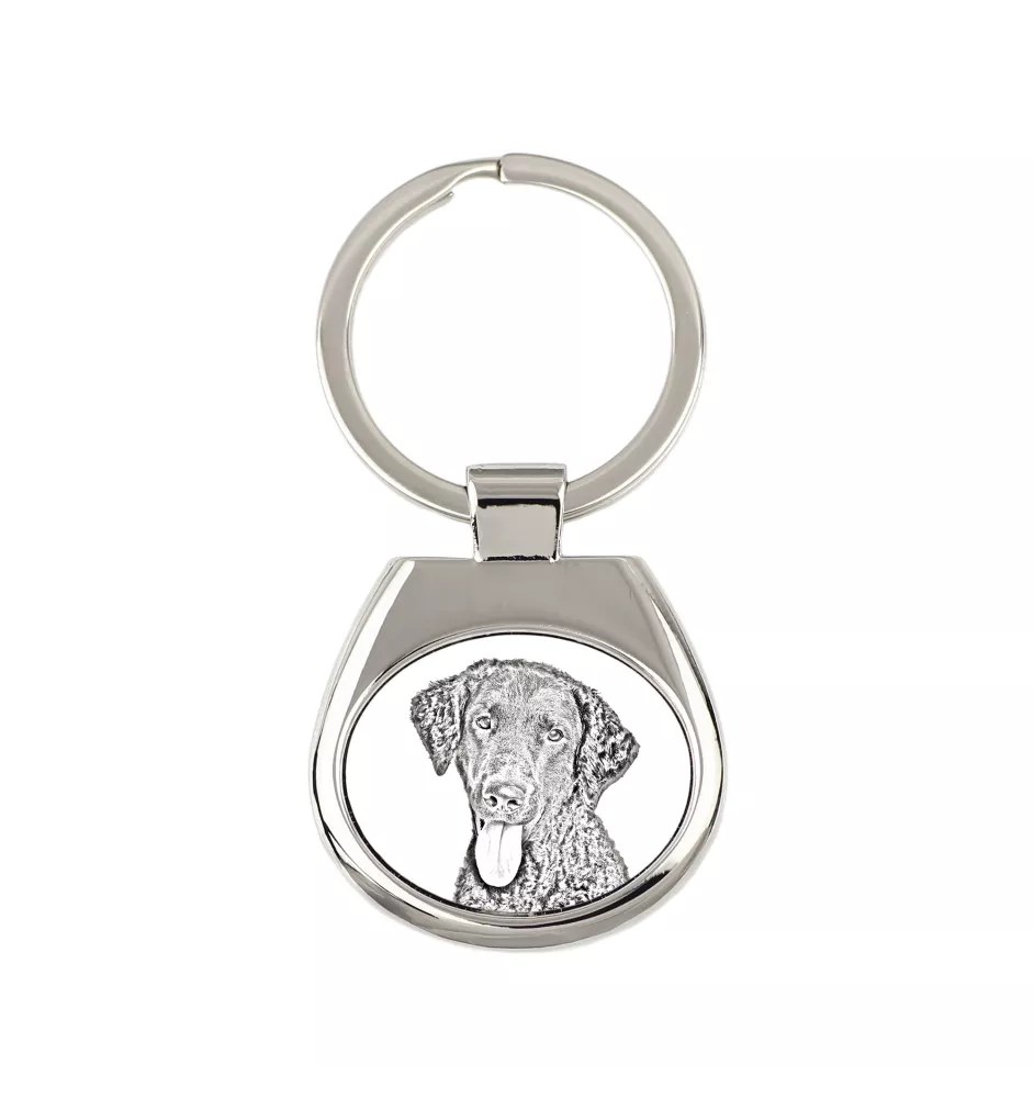 Curly Coated Retriever brelok ze zdjęciem psa Art-Dog
