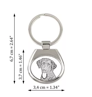 Retriever à poil bouclé, Curly Coated Retriever - porte-clés avec chien, porte-clés imprimé, breloque personnalisée de la marque Art-Dog