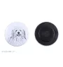 Coton de Tulear - aimant avec un œil de chien, exceptionnellement léger, aimant puissant, produit fabriqué à la main par la marque Art-Dog