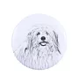 Coton de Tulear - aimant avec un œil de chien, exceptionnellement léger, aimant puissant, produit fabriqué à la main par la marque Art-Dog