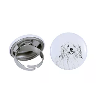 Coton de Tulear - bijoux pour femmes avec l'image d'un chien, produit fait à la main, possibilité d'ajouter sa propre photo, marque Art-Dog