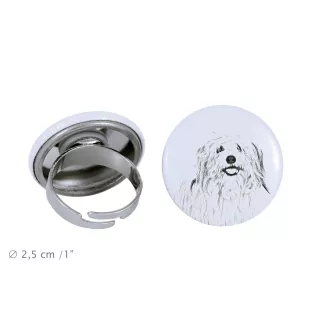 Coton de Tulear - bijoux pour femmes avec l'image d'un chien, produit fait à la main, possibilité d'ajouter sa propre photo, marque Art-Dog