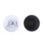 Coton de Tulear - aimant avec un œil de chien, exceptionnellement léger, aimant puissant, produit fabriqué à la main par la marque Art-Dog