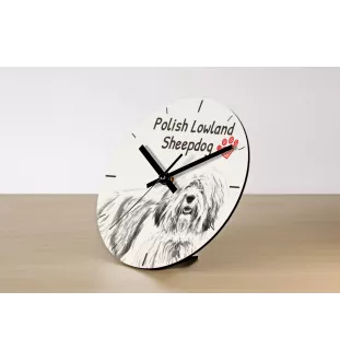 Tornjak, Bosnian And Herzegovinian - Croatian Shepherd Dog - wall clock with a dog, shelf clock with a print, personalized home decoration from the Art-Dog brand