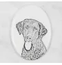 Curly Coated Retriever - commemorative plaque with a photo of a dog, tombstone with a print, personalized oval plaque from the Art-Dog brand