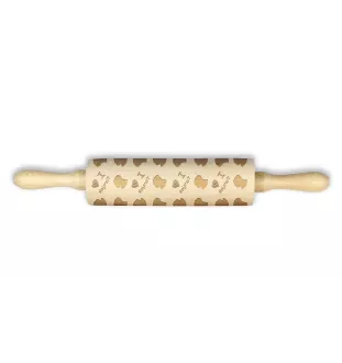 Tornjak, Bosnian And Herzegovinian - Croatian Shepherd Dog - patterned rolling pin with a dog, rolling pin for dough and ceramics, a gift for a pastry chef from the Art-Dog brand