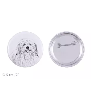 Coton de Tulear przypinka z psem duża Art-Dog