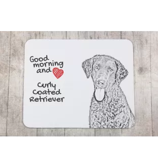 Curly Coated Retriever - Mauspad mit Druck, personalisiertes Mauspad mit Hund, einzigartiges Gadget für Büroangestellte von Art-Dog.