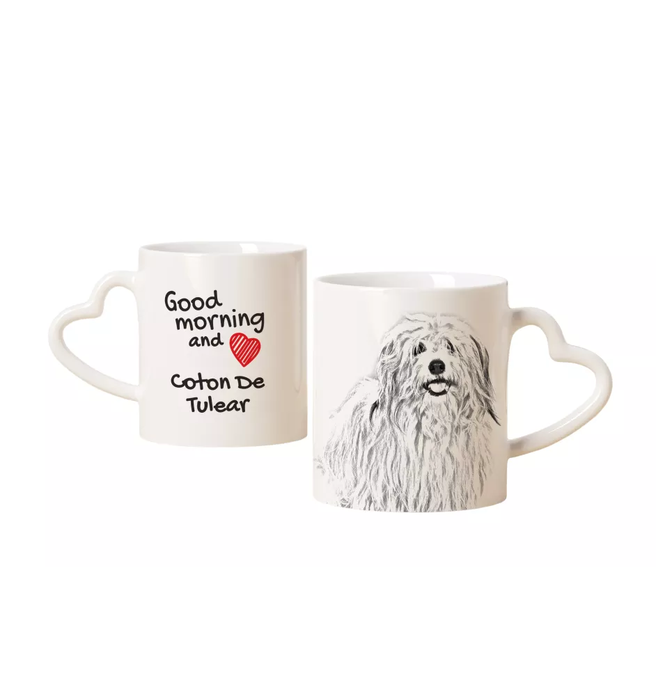Coton de Tulear kubek z psem good morning serce Art-Dog