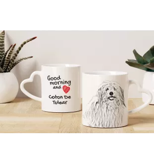 Coton de Tulear kubek z psem good morning serce Art-Dog