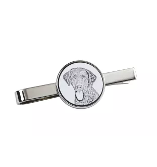 Curly Coated Retriever - Krawattenklammer mit Hund, personalisierter Krawattenclip, einzigartiges Geschenk für Männer von der Marke Art-Dog