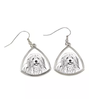 Coton de Tulear, Baumwollhund - Hund Ohrringe, hängende Ohrringe mit Bild, personalisierter Schmuck mit dem Aufdruck der Marke Art-Dog