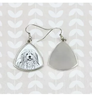 Coton de Tulear, Baumwollhund - Hund Ohrringe, hängende Ohrringe mit Bild, personalisierter Schmuck mit dem Aufdruck der Marke Art-Dog