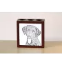 Curly Coated Retriever - Stifthalter mit Hund, Schreibtischorganizer mit Aufdruck, personalisierte Schreibtischdekoration der Marke Art-Dog