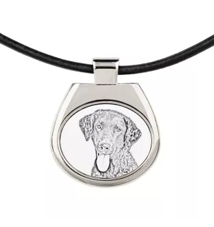 Curly Coated Retriever - dog necklace, personalized pendant with a photo, unique necklace for women and men by Art-Dog brand
