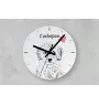 Curly Coated Retriever - wall clock with a dog, shelf clock with a print, personalized home decoration from the Art-Dog brand