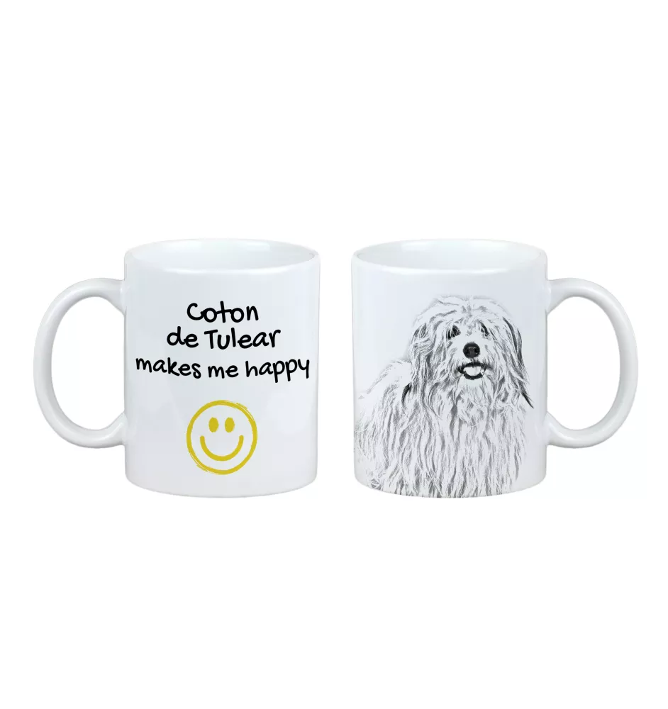 Coton de Tulear, Baumwollhund - Tasse mit Hund, fröhliche Tasse für Hundeliebhaber, personalisiertes Geschenk der Marke Art-Dog