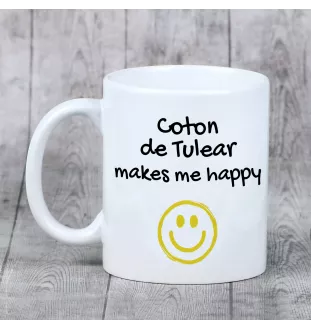 Coton de Tulear, Cotie - cup with a dog, cheerful cup for a dog lover, personalized gift from the Art-Dog brand