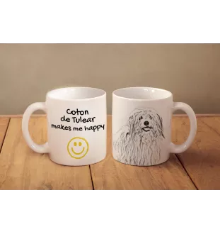 Coton de Tulear - tasse avec chien, une tasse joyeuse pour les amoureux des chiens, un cadeau personnalisé de la marque Art-Dog